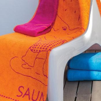 Drap de plage 85x200 cm ELEFANT Orange 480 g/m2
