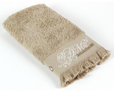 Serviette de toilette Lin brodée style romantique