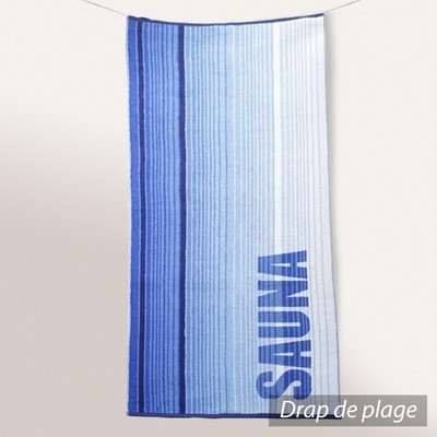 Drap de plage 85x200 cm NORDIC Bleu 480 g/m2
