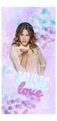 Drap de bain love 100 coton 360gr m rose bleu 75x150cm Drap de bain love 100 coton