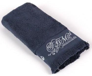 Serviette de toilette bleu ardoise style romantiqu