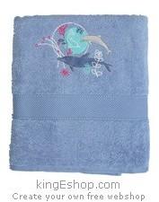 Serviette de bain brodée Dauphins