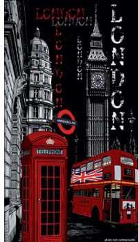 Serviette de plage Londres 75x150 cm Serviette de plage Londres