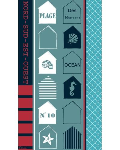 Drap de plage velours jacquard 440 gr/m² 100x180cm