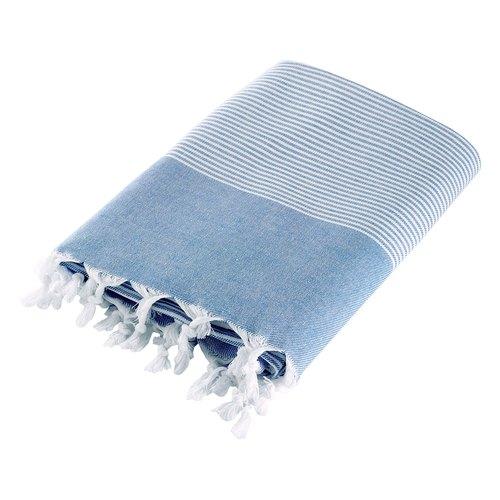 Serviette de plage Fouta Bleu 90x165 cm - Style Ha