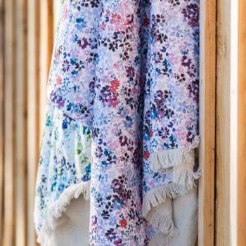 Harmony - Fouta en coton et éponge Kikoy Liberty Poudre Harmony - Fouta en coton et
