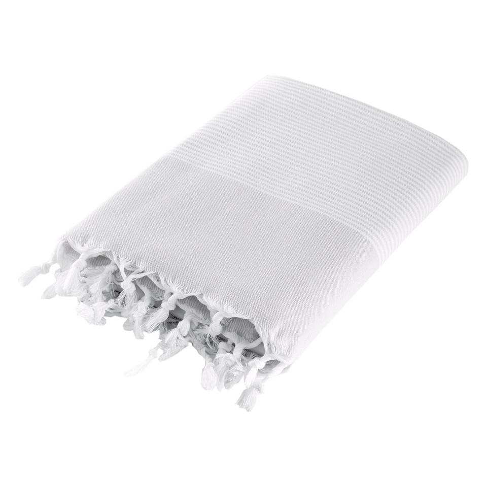Serviette de plage Fouta Gris beige 90x165 cm - St