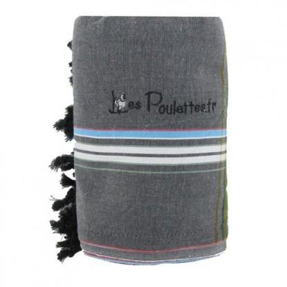 Kikoy Serviette Plage Coton Eponge Couleur Gris So
