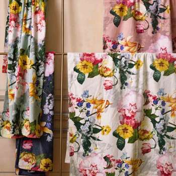 Drap de plage Fleur Nightblue 100 180 Drap de plage Fleur Nightblue