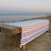 Drap de plage foutah 100% coton rayures multico fr