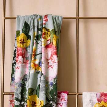 Drap de plage Fleur Green 100 180 Drap de plage Fleur Green