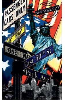 Serviette de plage New-York city 75x150 cm Serviette de plage New-York
