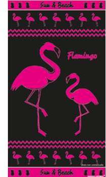 Serviette de plage jacquard Flamant rose 90X170 cm Serviette de plage jacquard