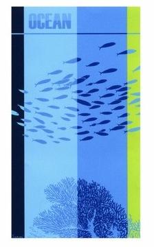 Drap de plage velours jacquard OCEAN 440gr/m² 100x