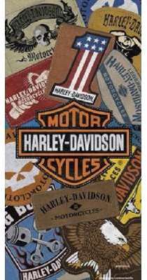 Serviette de plage Harley-Davidson 75X150 cm écuss