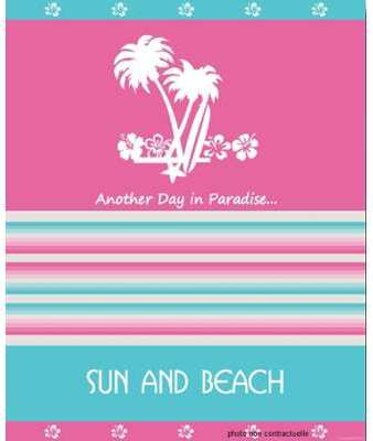 Serviette de plage jacquard biplace Another day sun Serviette de plage jacquard