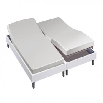 Drap housse pour lit articulé 2x80x200 en Percale Drap housse pour lit articulé