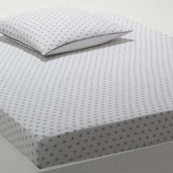 Drap-housse Nordic blanc/noir - La Redoute Interie