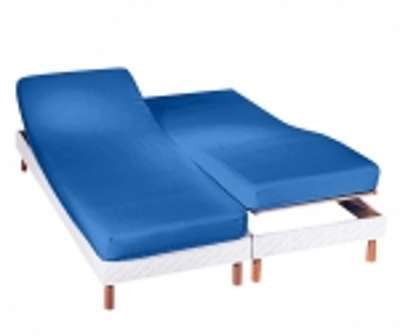 Drap-housse uni sommier articulé coton