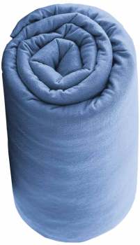 Drap housse Coton Bleu Uni 160 x 200 cm