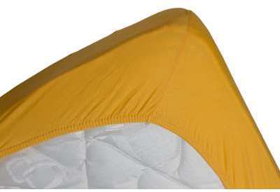 Drap housse jersey extensible DOUCEUR jaune or Drap housse jersey extensible
