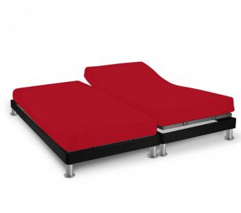 Drap Housse Rouge TPR Pour Sommier Articulé 2x70x1