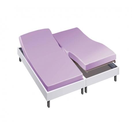 Drap housse pour lit articulé 2x90x200 en Percale