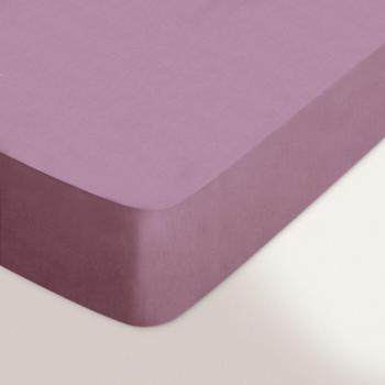 Drap housse uni 110x200 cm 100% coton ALTO Raisin