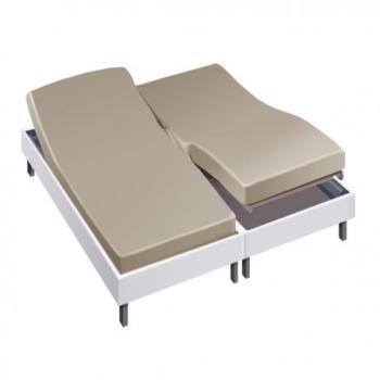Drap housse pour lit articulé 2x90x200 en Percale Drap housse pour lit articulé