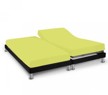 Drap Housse Vert Anis TPR Pour Sommier Articulé 2x