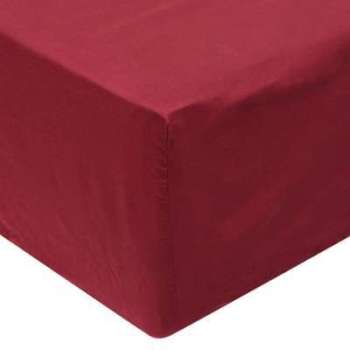 VidaXL Draps de lit 2 pièces 160 x 200 cm Coton Bordeaux VidaXL Draps de lit 2 pièces