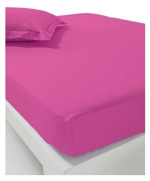 Drap-housse pur coton, bonnets 32cm bleu lagon