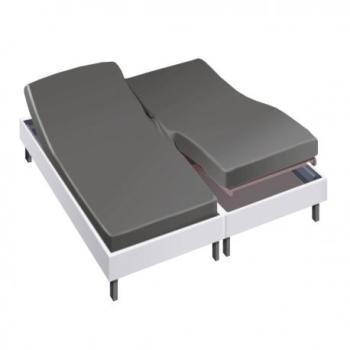 Drap housse pour lit articulé 2x80x200 en Percale