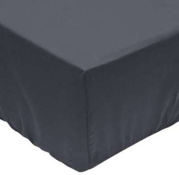 VidaXL Draps de lit 2 pièces 160 x 200 cm Coton Anthracite VidaXL Draps de lit 2 pièces