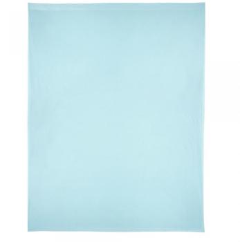 Drap plat 240x310 cm uni Satin de coton LOUVRE Bleu Drap plat 240x310 cm uni Satin