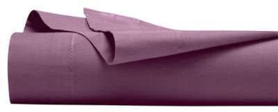 Drap plat Percale de coton 80 fils Rouge Uni 180 x Drap plat Percale de coton