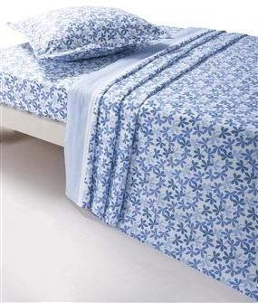 CARRE D AZUR Drap TR FLE en flanelle trèfle bleu CARRE D AZUR Drap TR FLE en
