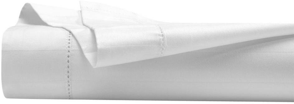 Drap plat Satin Blanc A motif 180 x 290 cm