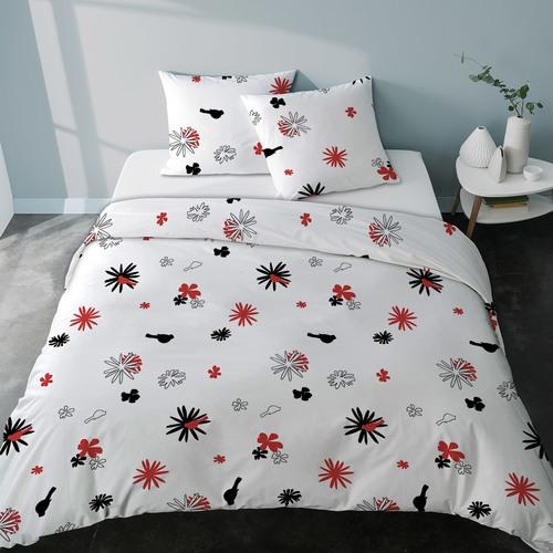 Parure drap plat imprimé fleur Jardin Extraordinai