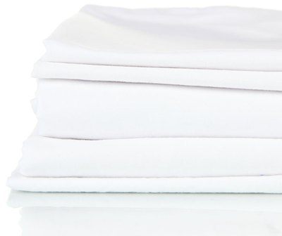 Drap plat percale blanc 180x310cm