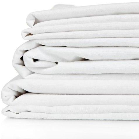 Drap plat coton blanc 180x310cm