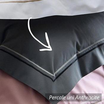 Drap plat 180x290 cm uni Percale pur coton HOTEL D