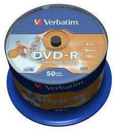 DVD-R 4 7GB 16x Verbatim AZO surface blanche imprimable DVD-R 4 7GB 16x Verbatim AZO