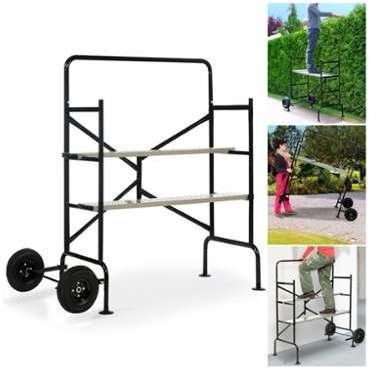 Echafaudage mobile sur roues L.140 xl.78xH.135 cm