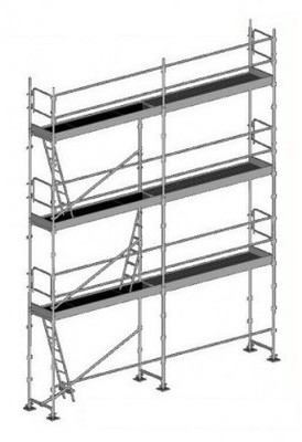Echafaudage fixe 56m²