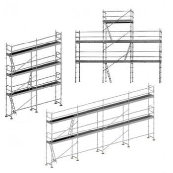 Echafaudage fixe 3 en 1PeintSans planchers Echafaudage fixe 3 en 1PeintSans