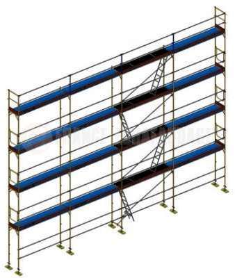 Echafaudage européen 130m²PeintSans planchers