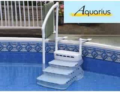 Escalier piscine AQUARIUS PVC 4 marches main courante Escalier piscine AQUARIUS