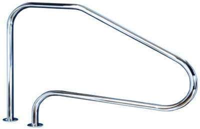 Sortie de bain en inox sur platine pour piscine