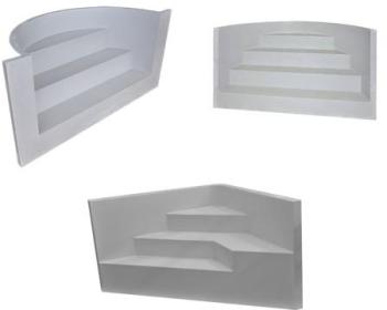 Escalier panneau sous liner Angle banquette 1.75 m
